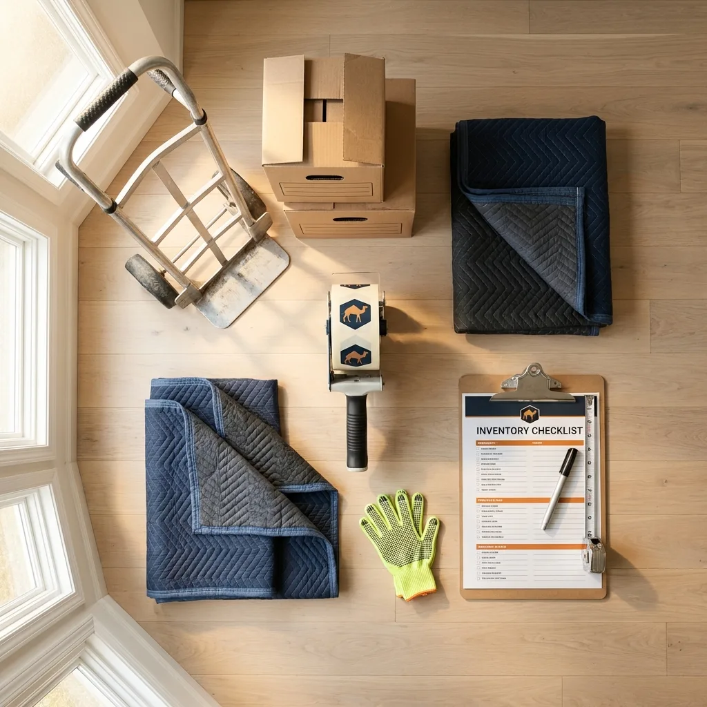 Professional moving supplies and packing materials layout for Snowmass Village residential relocations